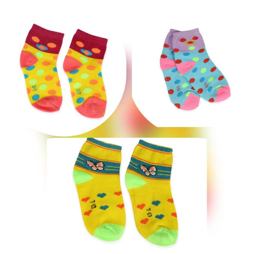 Socks for Kids 3 Pair Multicolor Muja